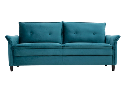 Design-Sofa aus Velours Petrolblau 3 Plätze CLIFF ? Miliboo |1| Stéphane Plaza - Design-Sofa aus Velours Petrolblau 3 Plätze CLIFF ? Miliboo |1| Stéphane Plaza
